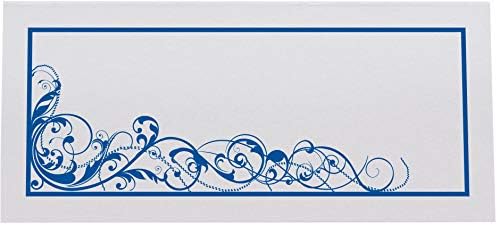 Scribble Vintage Swirl Place Cards, Royal Blue, Set of 150, Pre-cut and Sco - Image 3