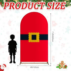 VitalCozy 7.2 ft Christmas Belt Arch Cover Spandex Santa Gold Buckle - Image 3