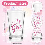 60 Sets Baby Shower Acrylic Shot Glasses It's a Girl Clear Shot Glasses Bulk with Thank You Card Organza Bags Boy Girl Theme Party Gift Tea Party Favor Thank You Gifts for Guests Gender Reveal - Image 2