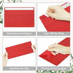 200 Pack #10 Red Envelopes Letter Size Self Seal Business Envelopes - Image 4