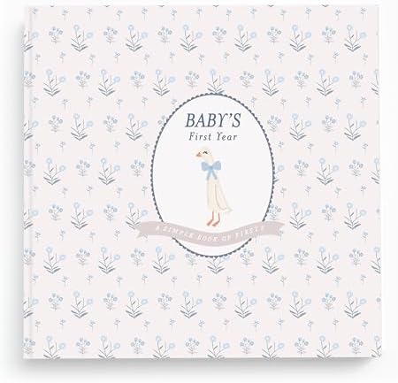 Lucy Darling Little Goose Baby Memory Book – First Year Journal, 5-Year Milestone Scrapbook & Photo Album – Keepsake for Baby Boy or Girl – Ideal Gift by LucyDarling