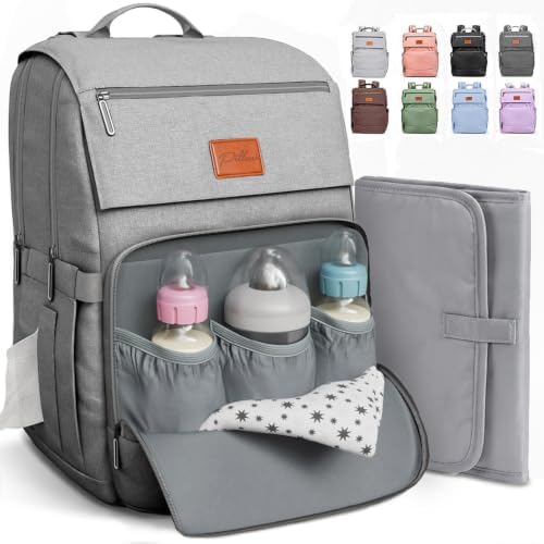 Baby Diaper Bag Backpack - Baby Bags for Boys & Girls, Large Waterproof Diaper Backpack - Baby Shower Gifts & Registry Must Haves - Travel Diaper Bags with Changing Pad & Back Zipper - Baby Boy Stuff by Pillani