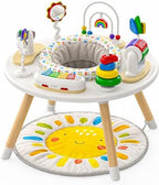 Little Acorn, 4-in-1 Baby Activity Center | Montessori-Inspired Design | 8 Interactive Toys | Tummy Time, Exersaucer & Toddler Table | Shower Gift | Essential (Sun) by littleacorn