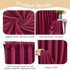 20ft x 10ft Burgundy Backdrop Curtains, Burgundy Drapes for Backdrop Fabric - Image 4