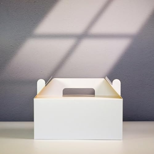 PandaPandaPPS 50 Pack White Food- Safe Paperboard Gable Boxes 8.25×5×4 inch - Image 6