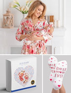 Mommy and Me Robe and Swaddle Set | Maternity Robe Matching Baby Girl, Boy - Image 6
