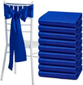 Royal Blue Satin Chair Sashes Bows, 6 x 108 inch, 50 Pcs by Counfeisly