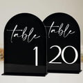 Black Arch Acrylic Table Numbers with Stands 1-20, 5x7" Black Arched Acrylic Sign and Bases, Arch Table Numbers for Centerpiece Wedding Reception (1-20) by Unknown