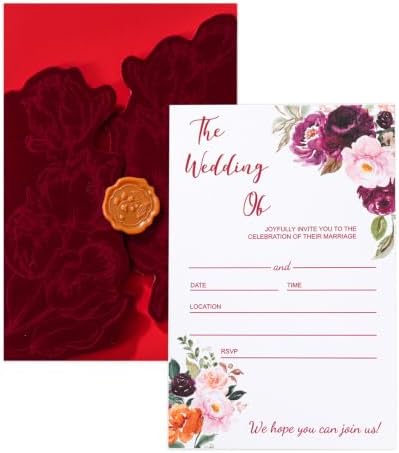 20PCS Wedding Invitation Kits, for Wedding,Baby Shower,Birthday&Quinceanera by DuiaRiu