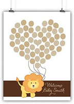 Personalized Baby Shower Guest Book Alternative Lion Customized Poster, Print, Framed or Canvas, 50 Signatures by INKtropolis