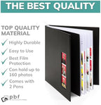 PBF (10 Pack) Photo Booth Album, Guest Book with 2x6 Clear Picture Inserts, Black Cover with Plastic Sleeves & White Pages, Scrapbook Album for Photo Strips, Memory Book, Wedding, and Baby Showers - Image 4
