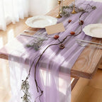 Sheer Chiffon Table Runner 35x120 Inches, Purple 6 Pack - Image 6