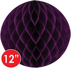 Beistle 24-Piece Tissue Balls in Purple, Decorative Ceiling/Wall Hanging for Birthday, Bridal/Baby Shower, Anniversary, Events, Parties, 12" - Image 2