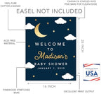 Andaz Press Personalized Large Canvas Baby Shower Welcome Sign, 16 x 20 Inches, Twinkle Twinkle Little Stars, Guestbook Alternative, Custom Baby Shower Sign, for Twinkle Twinkle Little Stars Theme - Image 2