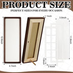 Lineshading 2 Pcs Walnut Wood Photo Strip Frames 12×4 Inch Frame, White - Image 2