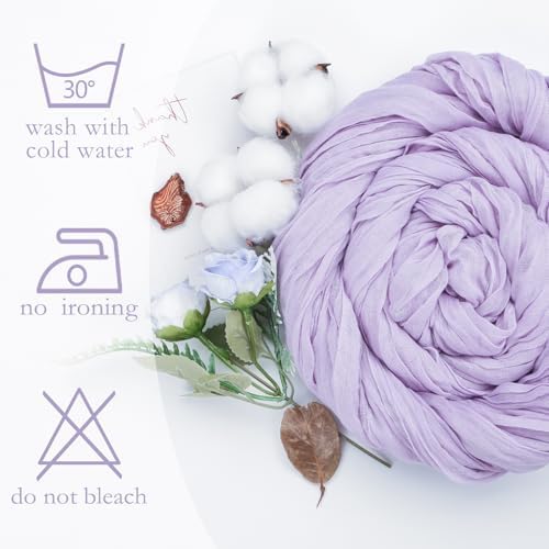 12 Pack Lilac Purple Cheesecloth Table Runner 23 x 120 Inch 10Ft - Image 4