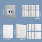 15 Pack Baby Inkless Milestone Cards Album, Inkless Baby Hand Footprint Kit, Monthly Milestone Signs, Baby Book Keepsake, Baby Growth Milestone Cards for Newborn (White Box+Frame) - Image 2