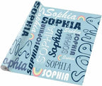 AOFUN Wrapping Paper for Boys - Birthday, Christmas, Valentine's Custom Name Text Gift Wrap - 5 Rolls 58" x 23" - Image 5