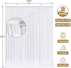 White Backdrop Curtain 10x10ft - Wrinkle Free Polyester Photo Curtain Backdrop Wedding Back Drop Fabric Drapes for Party Decorations Background for Photography - Image 6
