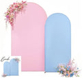Pink Blue Arch Backdrop Covers 7.2FT 6FT Party Gender Reveal Wedding Arch Covers Stretchy Backdrop Set of 2 Baby Shower Bridal Shower Photo Birthday Spandex Light Blue Arch Cover by LittleFunny