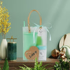 56Pcs Baby Shower Prizes for Game Winners Baby Shower Favors Gifts including Plastic Tumbler Notebook Scented Candles Ballpoint Pen Mirrors with Hair Brushes Bracelet Gift Bag (Green) - Image 5