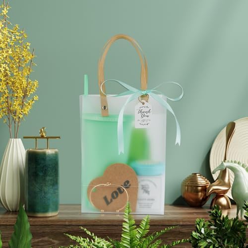 56Pcs Baby Shower Prizes for Game Winners Baby Shower Favors Gifts including Plastic Tumbler Notebook Scented Candles Ballpoint Pen Mirrors with Hair Brushes Bracelet Gift Bag (Green) - Image 5
