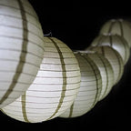 PaperLanternStore.com 12 Inch Gold Paper Lantern Remote Controlled LED Lights (10-Pack Combo Kit) - Image 2