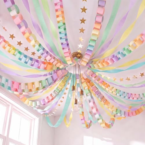TaoBary Pastel Party Decorations 400 Extra Paper Chain - Image 3