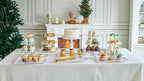 13-Piece Cake Display Set, 4 Square 3-Tier Cupcake Stands, Large Cake Stand, 6 Rectangular Trays, Golden Tongs & Server – Dessert Table Display for Weddings, Baby Showers & Parties - Image 2