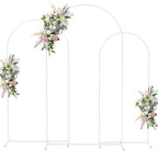 Asee'm White Metal Wedding Arch Backdrop Stand Set of 3 (7.2FT, 6.6FT, 6FT) by Aseem