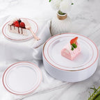 Goodluck 600 Pieces Rose Gold Disposable Plates for 100 Guests - Image 6