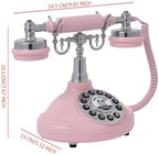Audio Guest Book Wedding Phone,Audio Guestbook Phone Vintage Style Audio Message Voicemail for Graduation Retirement Party Birthdays Baby Shower Special Occasions (Pink) - Image 2