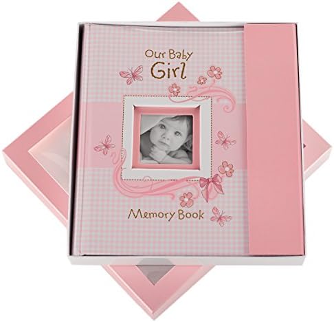 Christian Art Gifts Girl Baby Book of Memories Pink Keepsake Photo Album | Our Baby Girl Memory Book with Bible Verses, First Year (Pack of 2) - Image 3