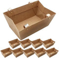 WRITWAA 10pcs Empty Baskets Kraft Basket Bulk with Handles 9.8x6.5x4.3 Easy to Fill for Wedding Party Graduation Birthday Baby Shower Thanksgiving Christmas Brown by WRITWAA