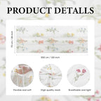 Artoid Mode 6PC Floral Milky White Embroidery Table Runner 120 Inch 10FT - Image 6
