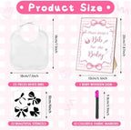 Newwiee 55 Pcs White Baby Bibs DIY Bib Decorating Design - Image 2