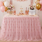 8 Pcs Pink Bow Table Runners 29 x 70 in Pink Bow Tablecloth - Image 5