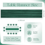 20 Pack Cheesecloth Table Runner - 17x108 Inch Emerald Green Boho Gauze Cheese Cloth Table Runners for Baby Bridal Shower Decoration Wedding Party Summer Garden Farmhouse - Image 2