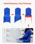 VEVOR Chair Covers, Polyester Spandex Chair Cover, Stretch Slipcovers for Wedding Party Dining Banquet Flat-Front Chair Covers (Royal Blue-a, 50PCS) - Image 5