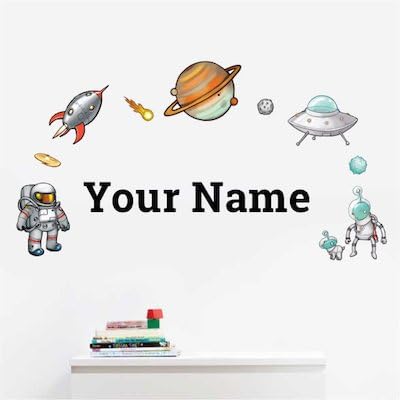 Oliver's Labels Premium Name Wall Decals - Matte Finish Personalized Wall Art for Kids' Rooms & Nurseries (Galaxy) - Image 3