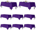 sancua Purple Tablecloths Rectangle, 8 Pack Table Cloth for 8 Foot Tables by sancua