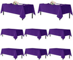 sancua Purple Tablecloths Rectangle, 8 Pack Table Cloth for 8 Foot Tables by sancua
