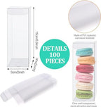 100 PCS Clear PET Plastic Storage Boxes Transparent Present Box Empty Containers Rectangle Cube Candy Chocolate Cookies Treat Case for Christmas,Wedding,Party,Baby Shower (2x2 x6 Inch) - Image 2