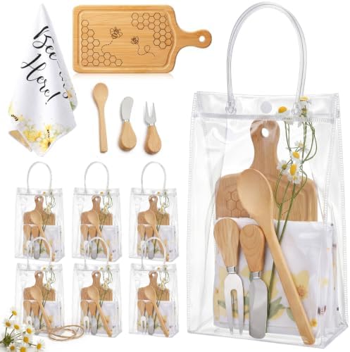 Nuenen 6 Sets Baby Shower Game Prizes Bee Mini Charcuterie Board, Rectangle by Nuenen