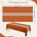 Cielito Lindo Mexican Tablecloth, 54×108 Inch, Terracotta, 8 Pcs - Image 2