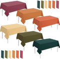 Jinei 24 Pcs Fall Plastic Tablecloth Thanksgiving Table Cover Disposable by Jinei