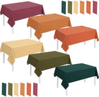 Jinei 24 Pcs Fall Plastic Tablecloth Thanksgiving Table Cover Disposable by Jinei