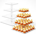 2 Pack 4 Tier Acrylic Cupcake Stand, Square Cupcake Tower for 52 Cupcakes, Clear Dessert Display Stand Set for Birthday Wedding Baby Shower Party Decor by Unknown