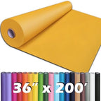 PerkHomy 36" x 2,400" (200') Orange Kraft Paper Roll for Craft Bulletin Board Paper Art Table Covering Crafting Gift Wrapping Bouquet Packing Parcel 80GSM 55LB (Orange, 36" x 200') by PerkHomy