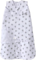 HALO 100% Cotton Sleepsack Swaddle, 3-Way Adjustable Wearable Blanket, TOG 1.5, Lamb Scribble White, Newborn, 0-3 Months by HALO